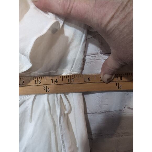 Lulu's Cute Confidence White Ruffled Faux-Wrap Mini Dress Size XL NWT - Picture 13 of 16